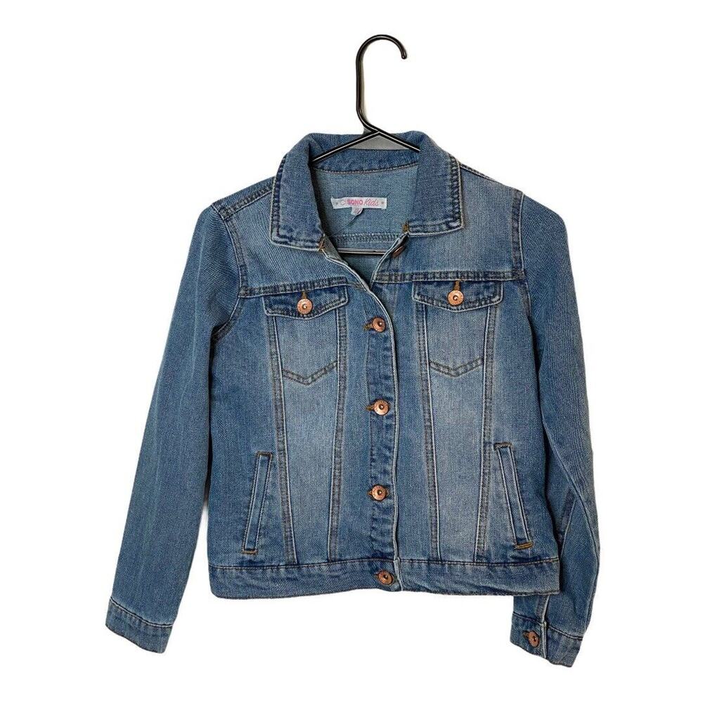 Ci Sono Kids Girls Medium Wash Denim Blue Jean Jacket Size 12 Style Kjk1103